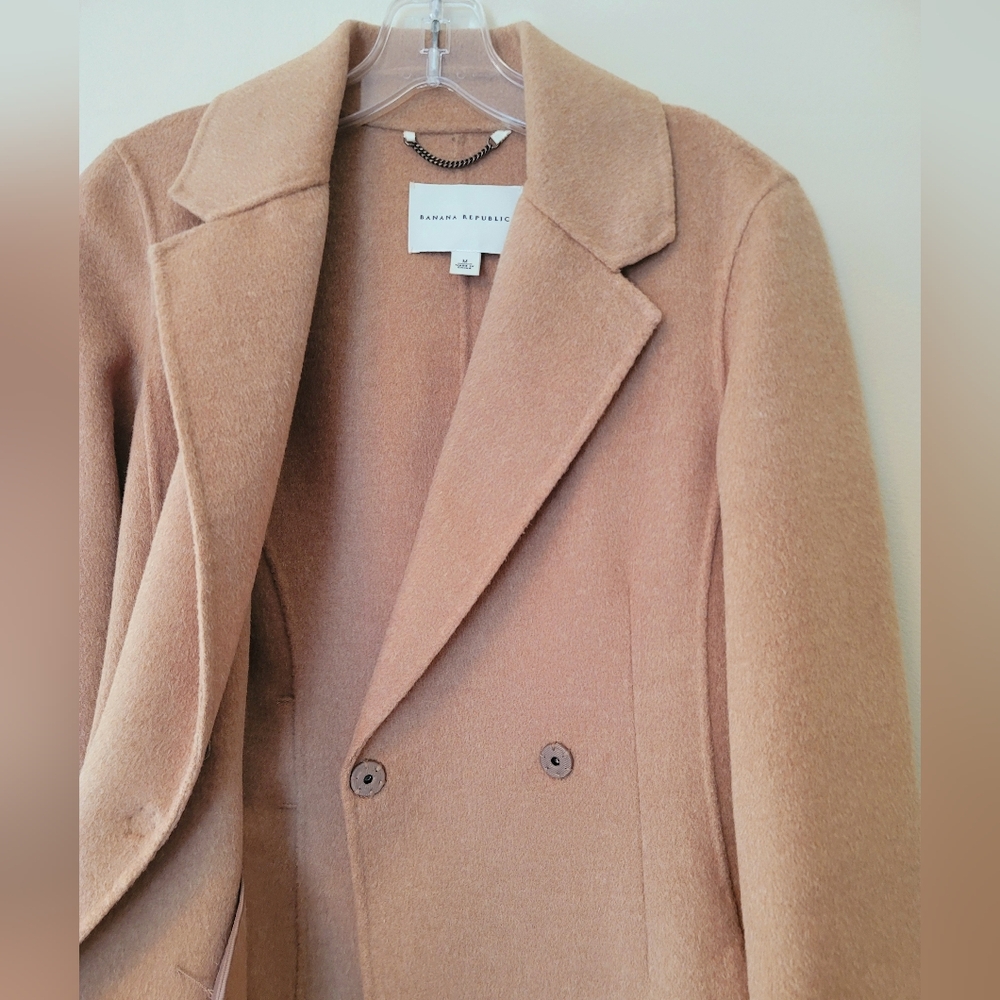 Banana Republic Belted Short Wool Coat with Pockets, M - Picture 5 of 16